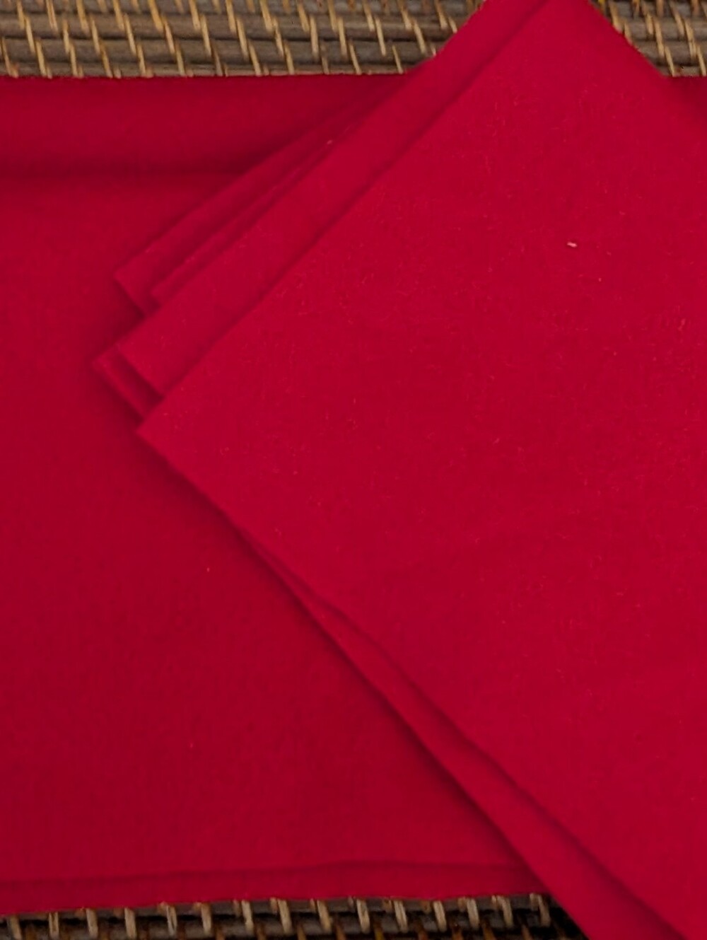 Red Felt for Crafting - 5 Pieces New, Unused Remnants